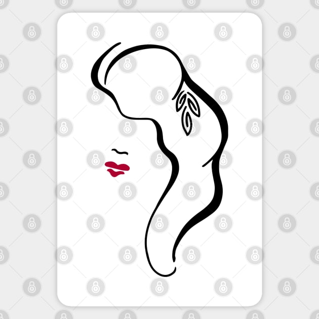 Red Lips Sticker by HLeslie Design